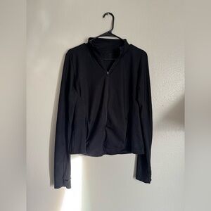 Nike One Black Athletic Ribbed Zip Up